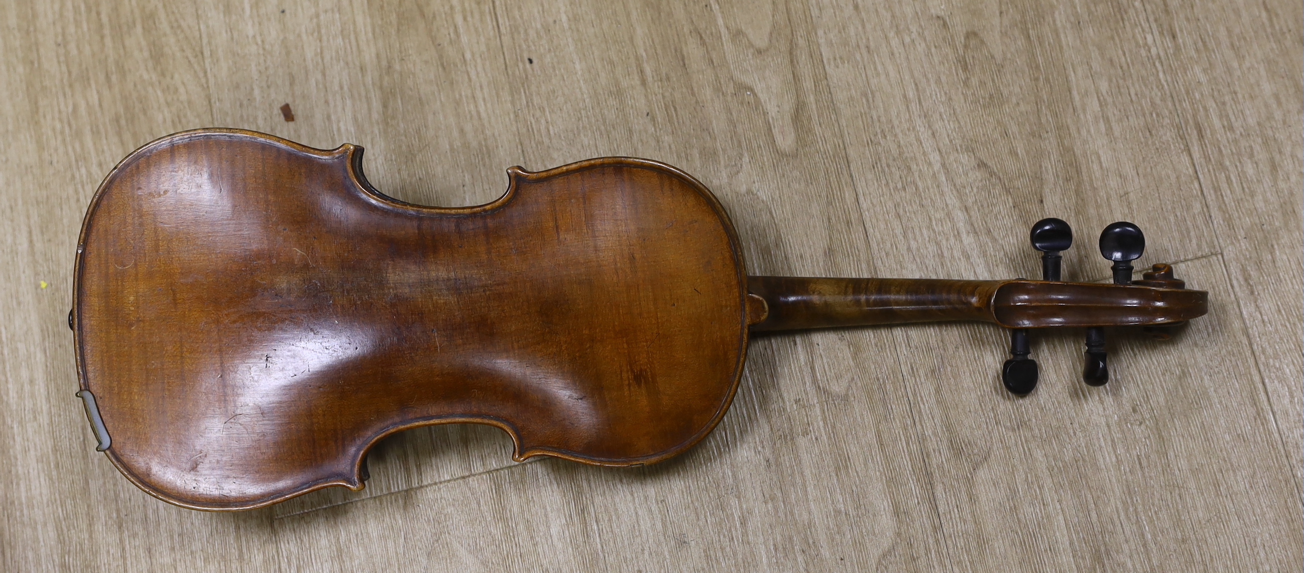 A small student's violin, unlabelled